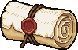 A rolled scroll